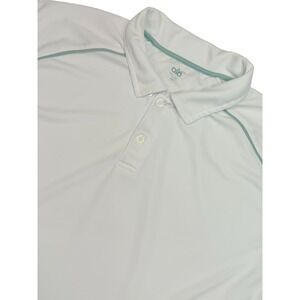 Alo CoolFit White Performance Polo Shirt Men's XXL Short Sleeve